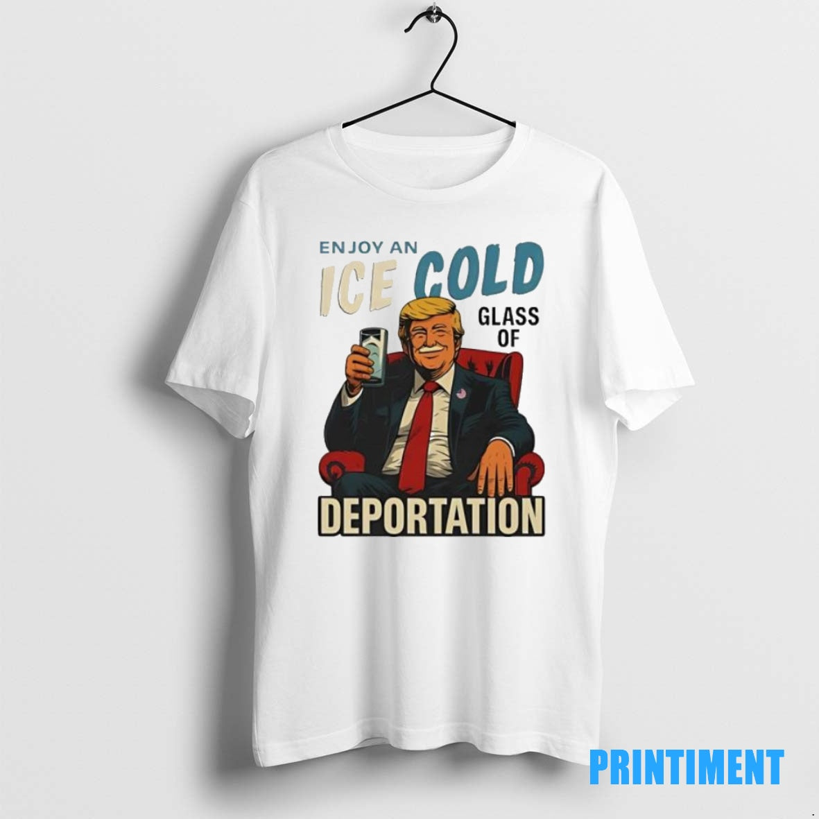 Official Ice Cold Glass Of Deportation Trump Milk Mustache Shrit Tee Sweater