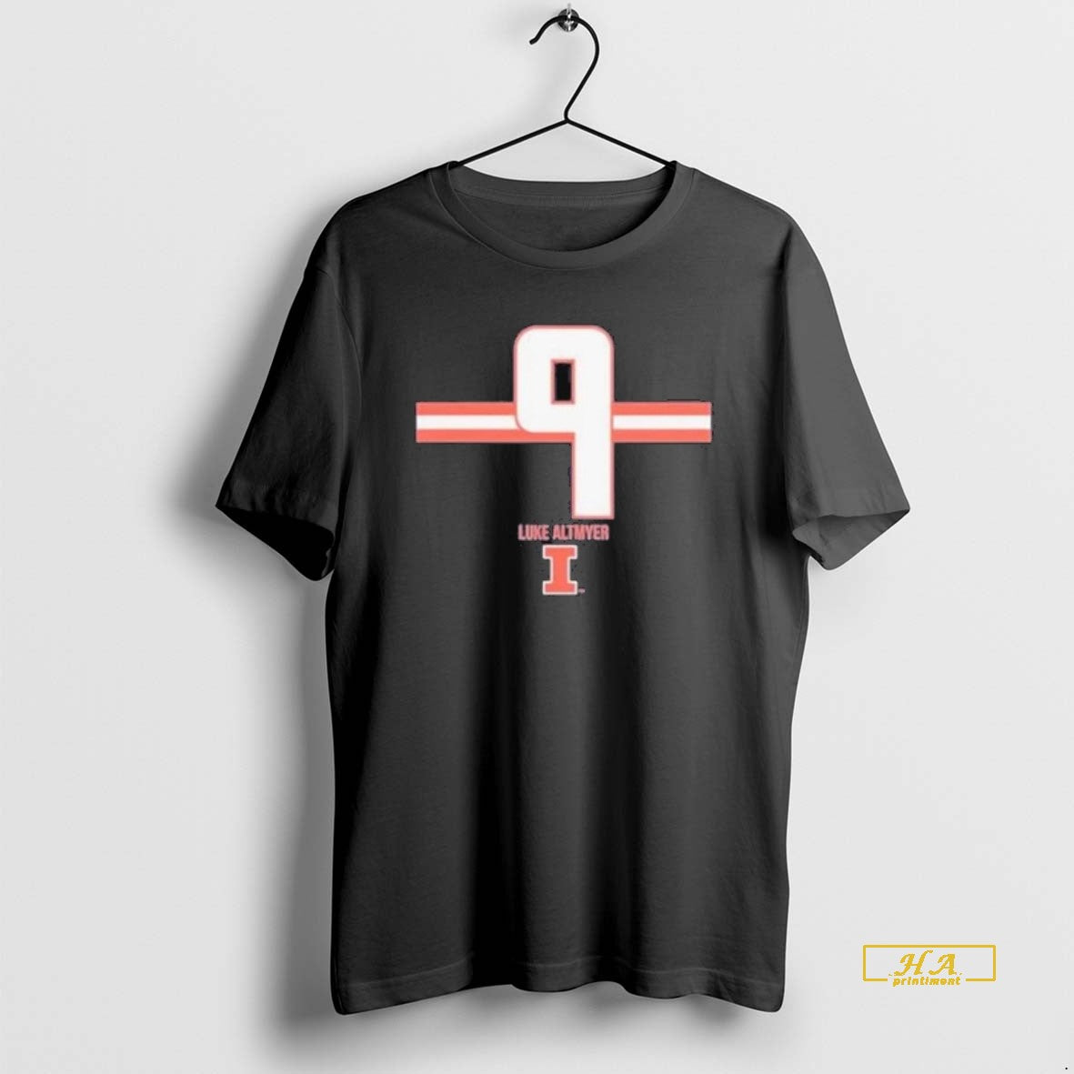 Official Illinois Football Luke Altmyer Number Stripe Illinois Fighting Illini Shirts