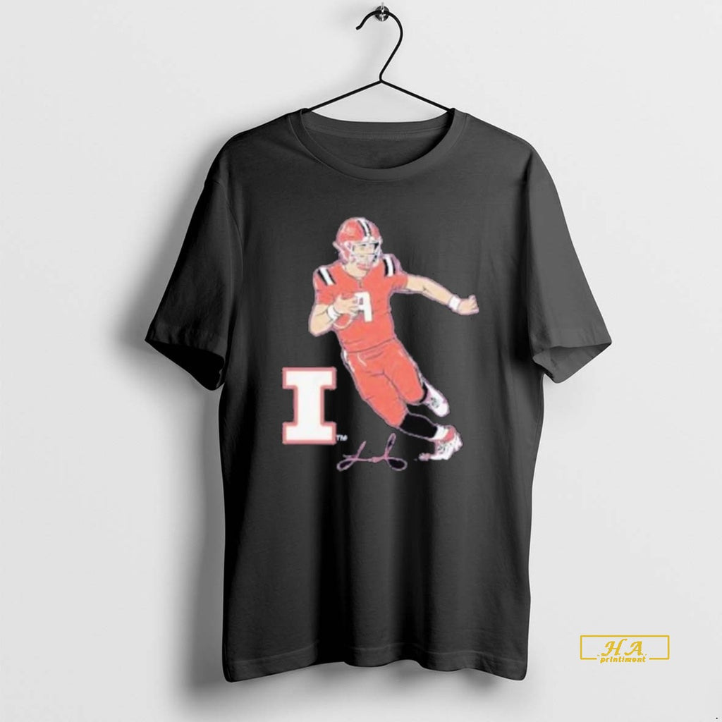 Official Illinois Football Luke Altmyer Superstar Pose Shirts