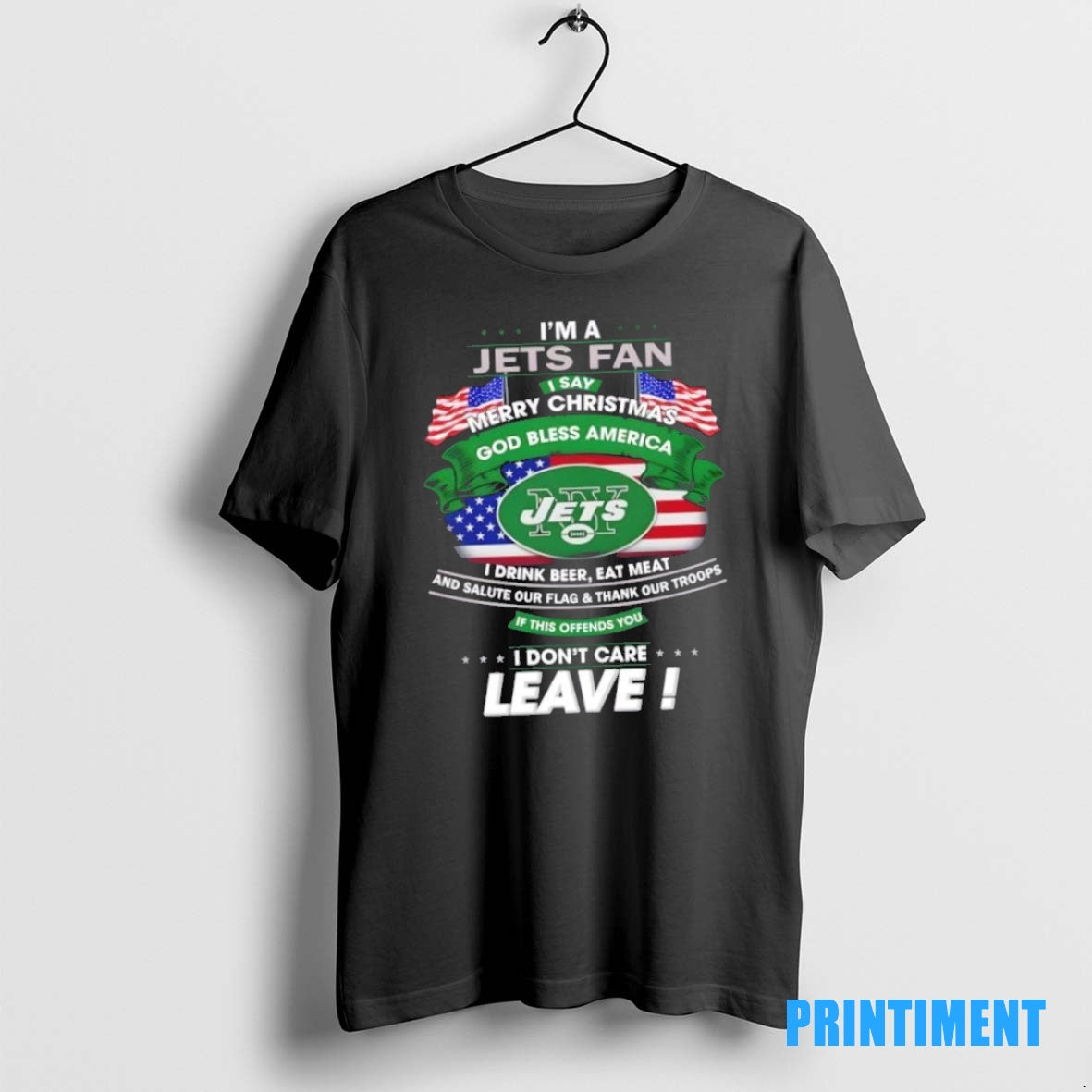 Official Im A New York Jets Fan I Say Merry Christmas God Bless America
