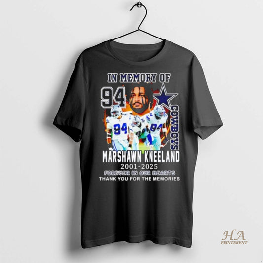 Official In Memory Of Cowboys Marshawn Kneeland 2021 2025 Forever In Our Hearts Black