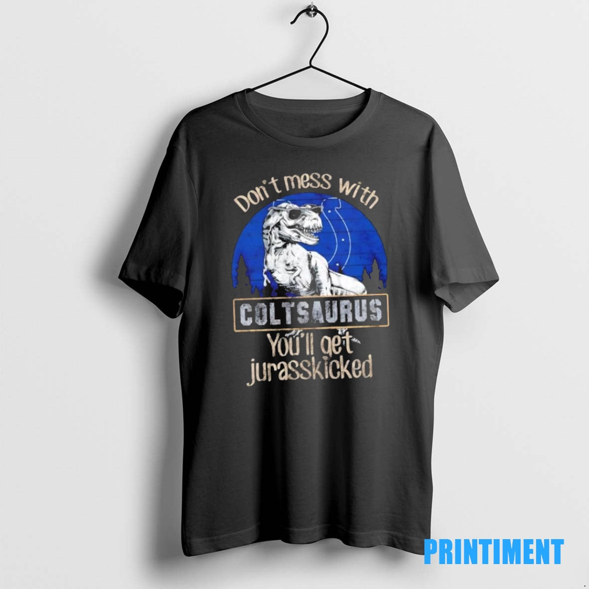 Official Indianapolis Colts Dont Mess With Coltsaurus Youll Get Jurasskicked Tee Sweater