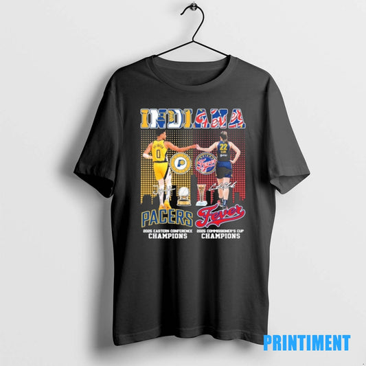 Official Indianapolis Pacers 2025 Conference Champions And Indiana Fever 2025 Commissioners Cup Champions Tee Sweater