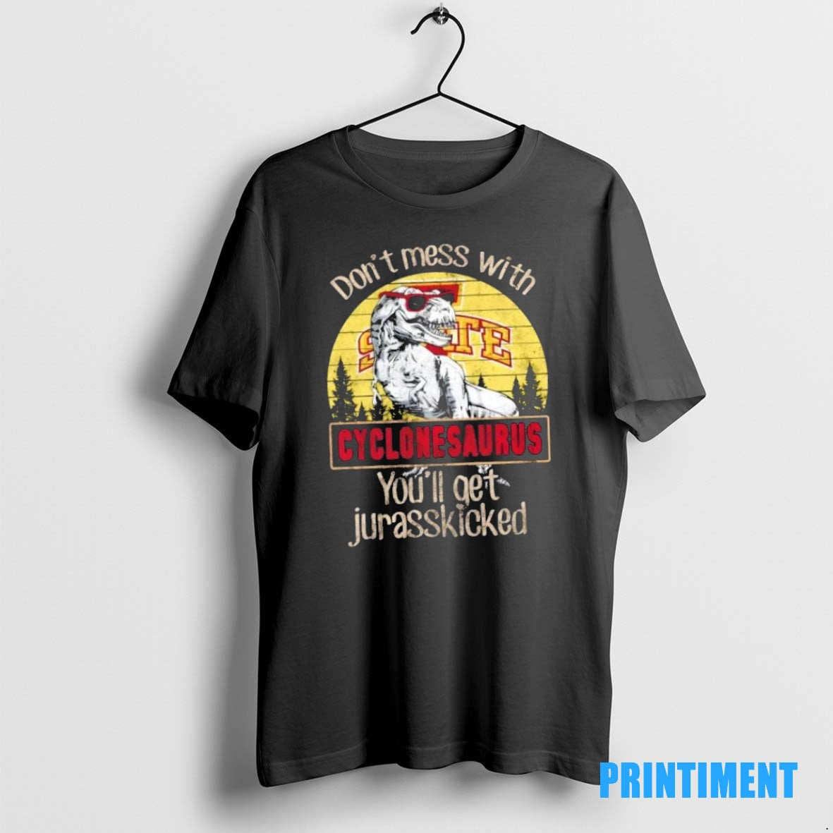 Official Iowa State Cyclones Dont Mess With Cyclonesaurus Youll Get Jurasskicked Tee Sweater