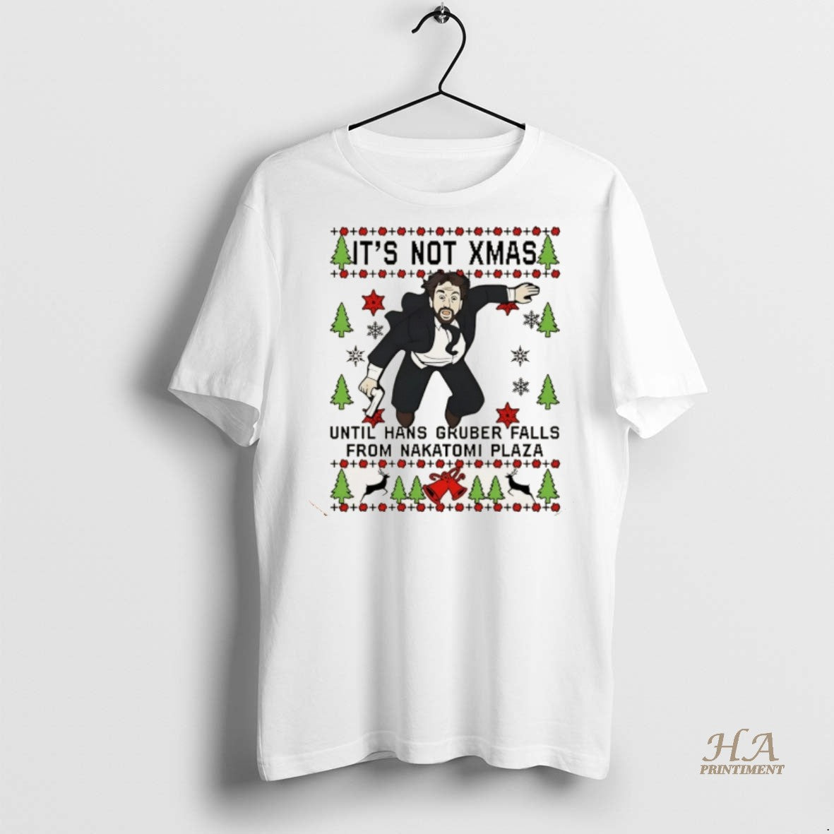 Official Its Not Xmas Until Hans Gruber Falls From Nakatomi Plaza Christmas Shirt