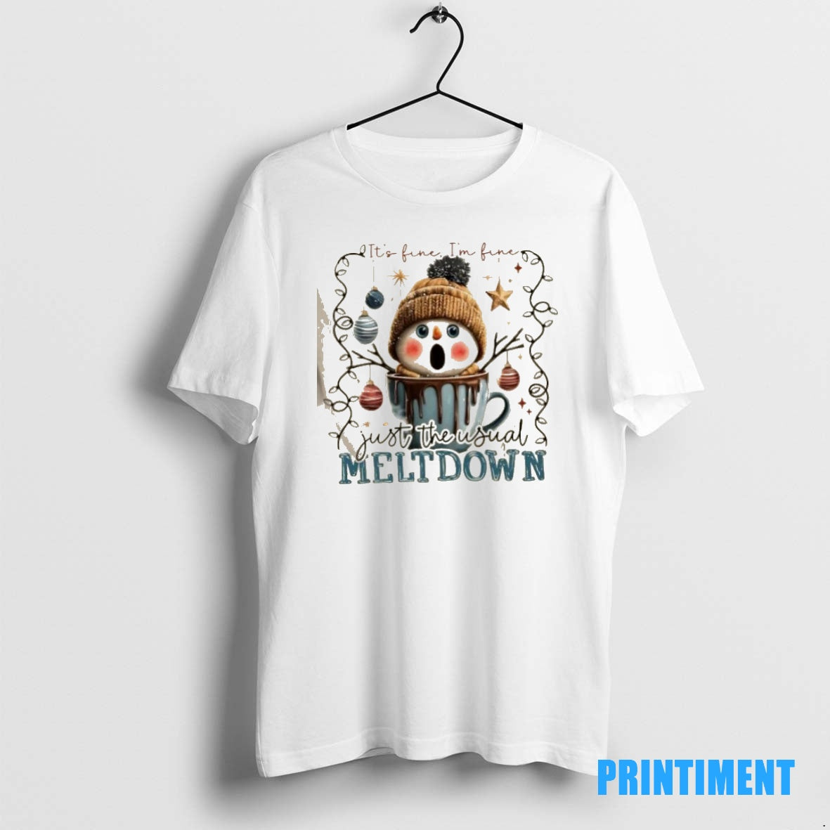Official Its Fine Im Fine Just The Usuall Meltdon Christmas Tee Sweater