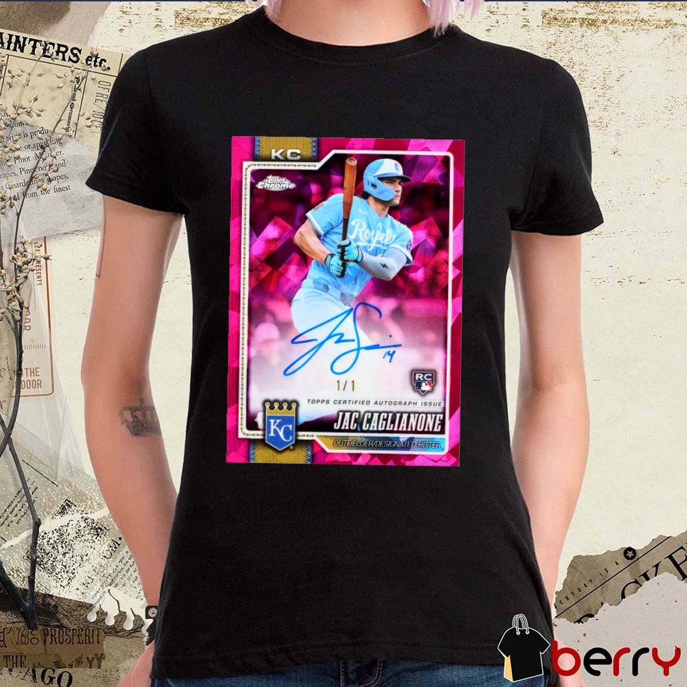 Jac Caglianone Topps Certified Autograph Issue Outfielder Designated Hitter Signature Topps Chrome Poster t-shirt