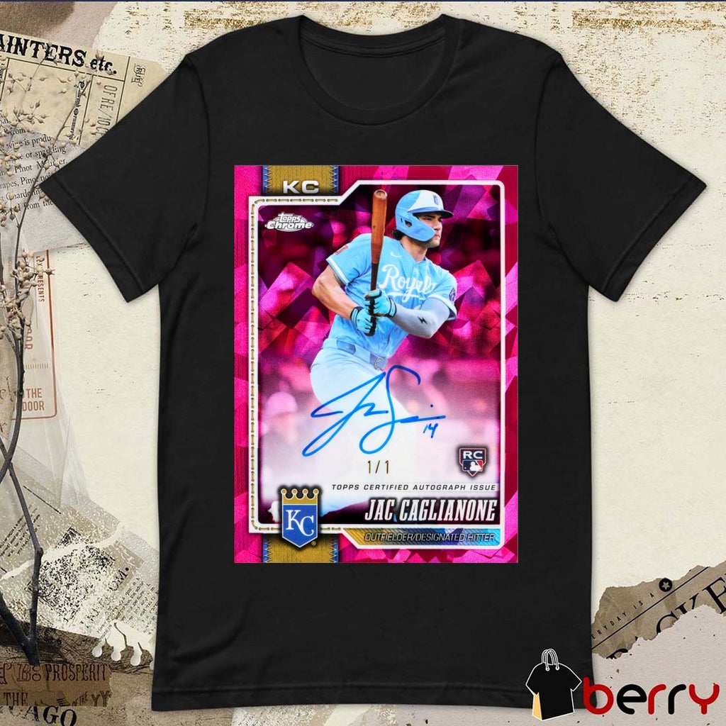 Jac Caglianone Topps Certified Autograph Issue Outfielder Designated Hitter Signature Topps Chrome Poster t-shirt