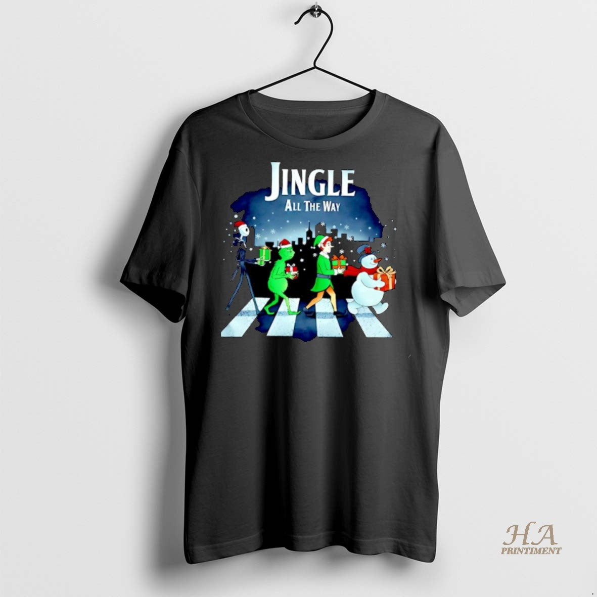 Official Jack Skellington Grinch Elf And Snowman Abbey Road Jingle All The Way Christmas Christmas