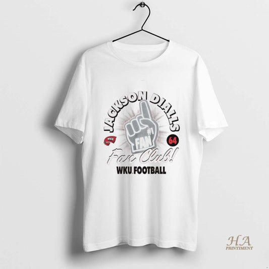 Official Jackson Dialls Red Fan Club Wku Football 64