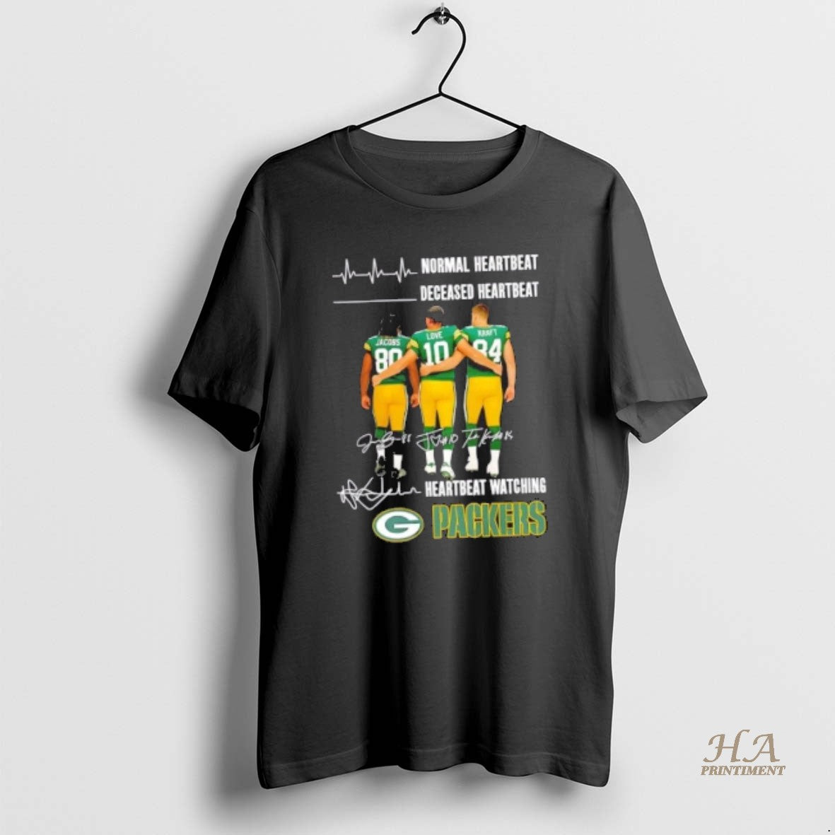 Official Jacobs Love And Kraft Normal Heartbeat Deceased Heartbeat Heartbeat Watching Green Bay Packers