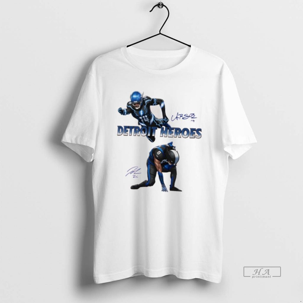 Official Jahmyr Gibbs And Amon Ra St Brown Detroit Heroes 2025