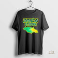 Official Jamaica Strong Watercolor Style Country Map