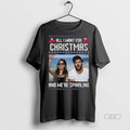 Official Jersey Shore All I Want For Christmas And Were Spiraling Ugly Holiday Shirt