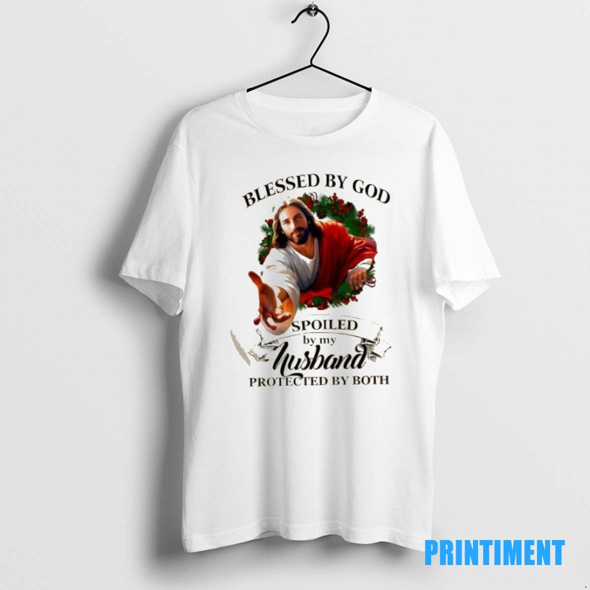 Official Jesus Blessed By God Spoiled By My Husband Protected By Both Tee Sweater