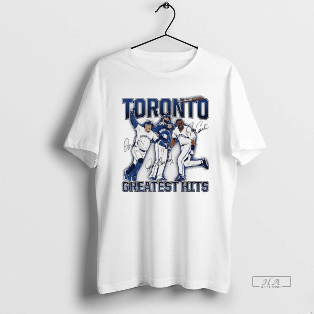 Official Joe Carter Jose Bautista And George Springer Torontos Greatest Hits Autographed