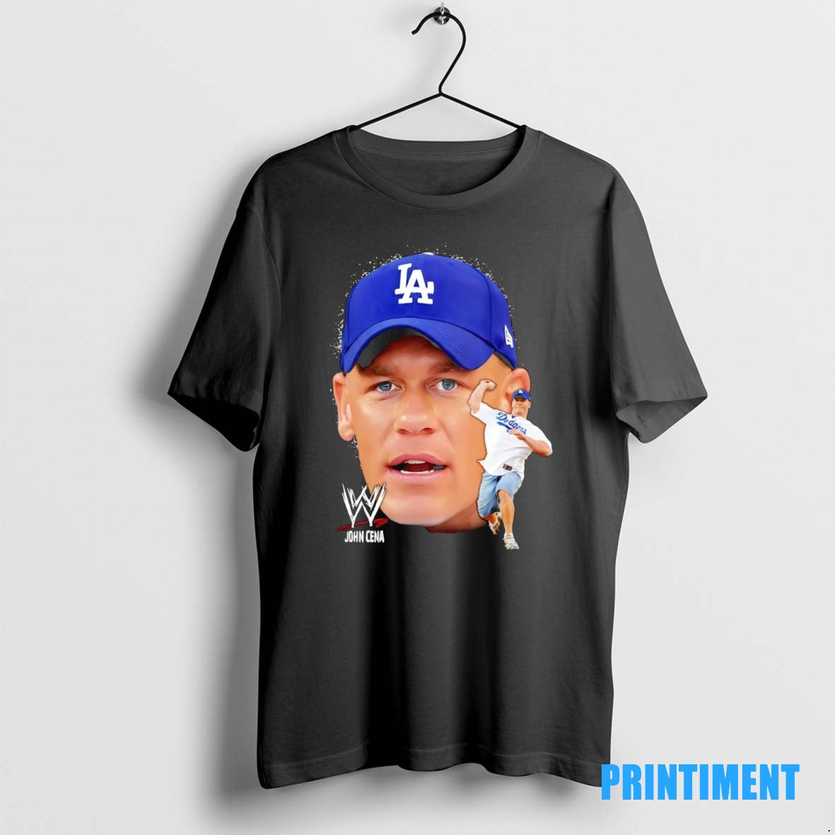 Official John Cena Pitching Baseball La Dodgers Tee Sweater