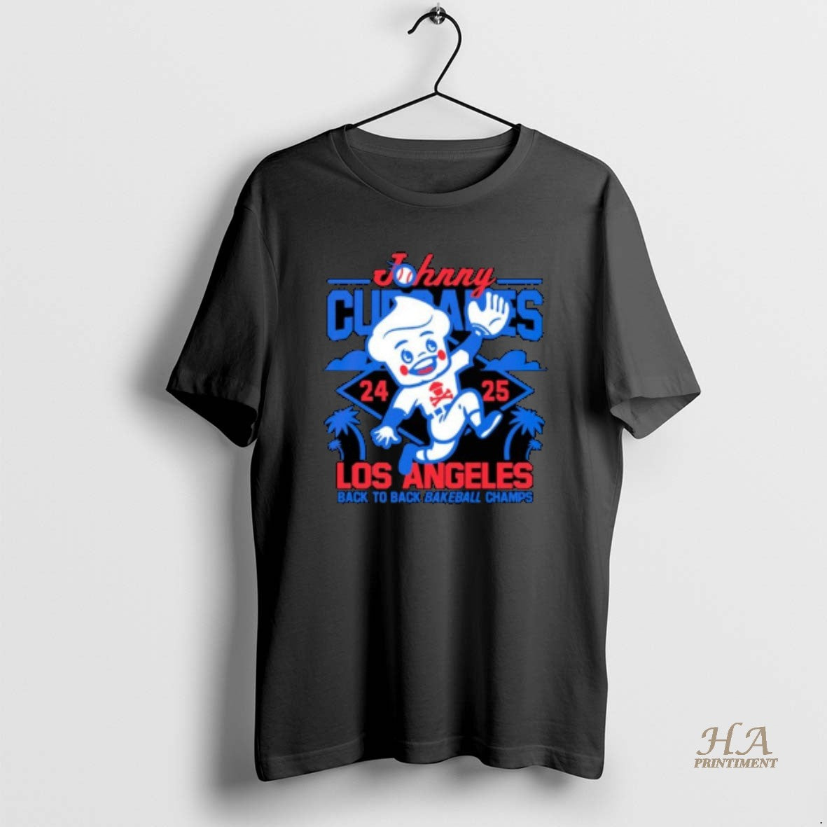 Official Johnny Cupcakes X Los Angeles Dodgers Back To Back Bakeball Champions 2025