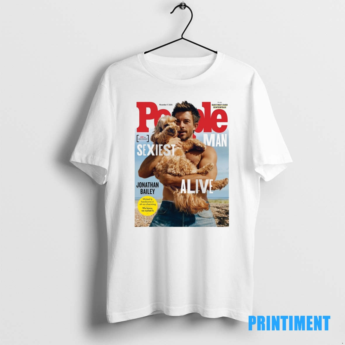 Official Jonathan Bailey People Magazines November 17 2025 Sexiest Man Alive 40th Anniversary Tee Sweater