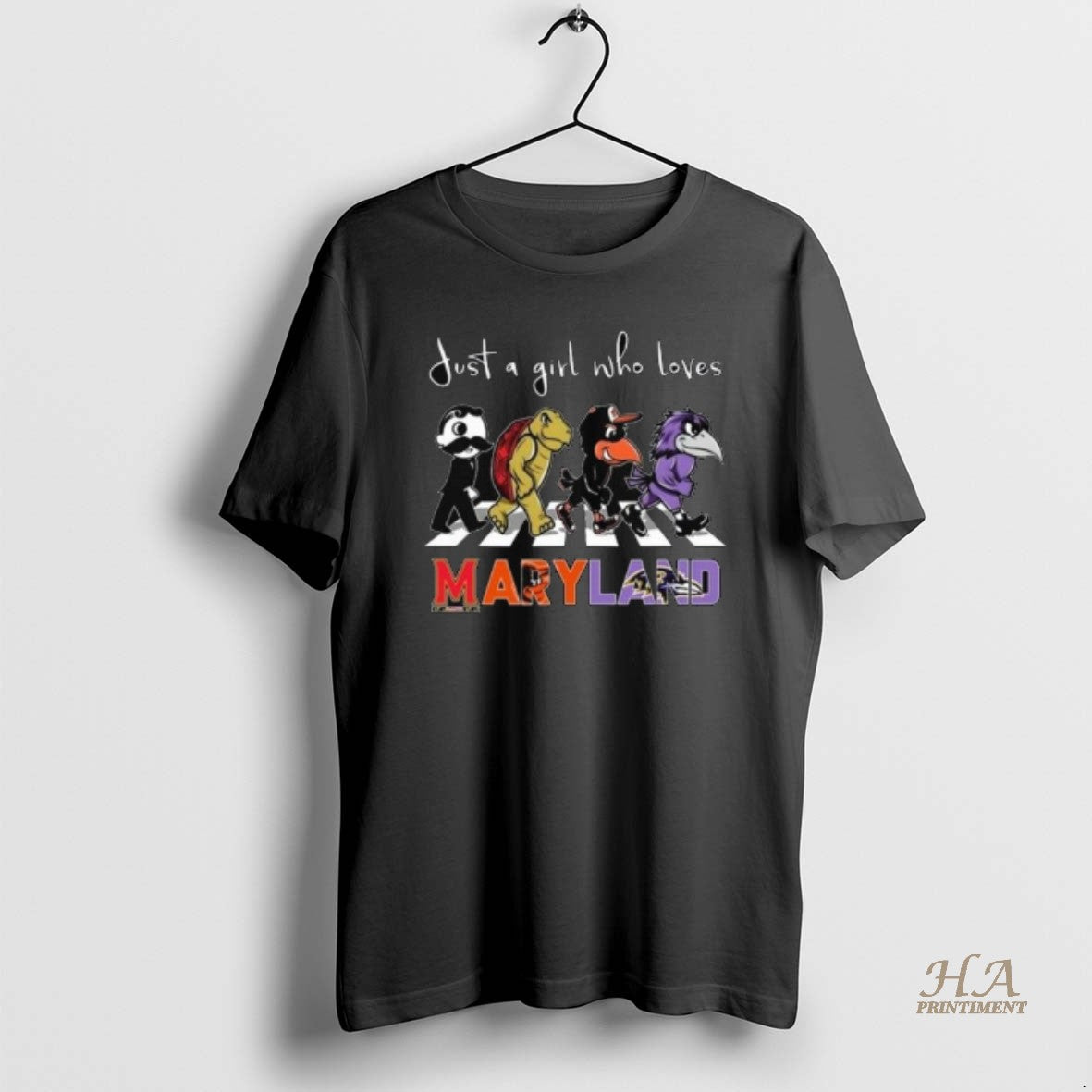 Official Just A Girl Who Loves Mascot Maryland City Sports All Team 2025 Long Sleve