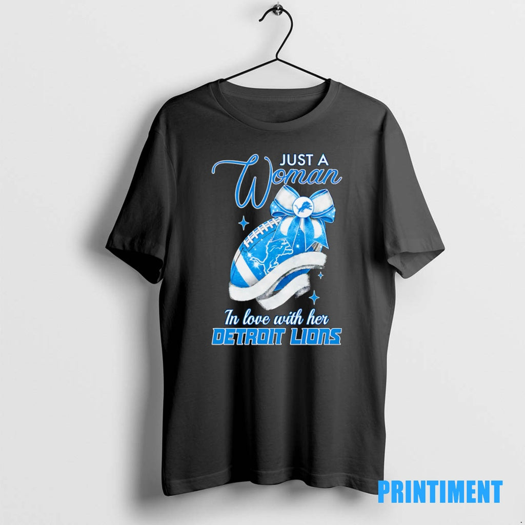 Official Just A Woman In Love With Her Detroit Lions Tee Sweater