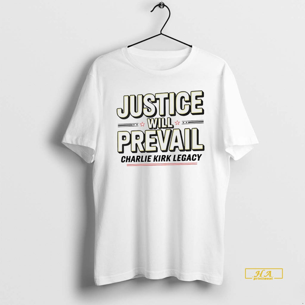 Official Justice Will Prevail Charlie Kirk Legacy White