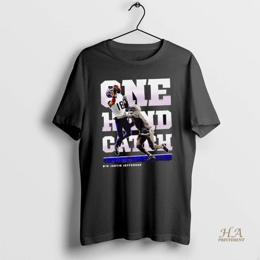 Official Justin Jefferson Minnesota One Hand Catch Retro