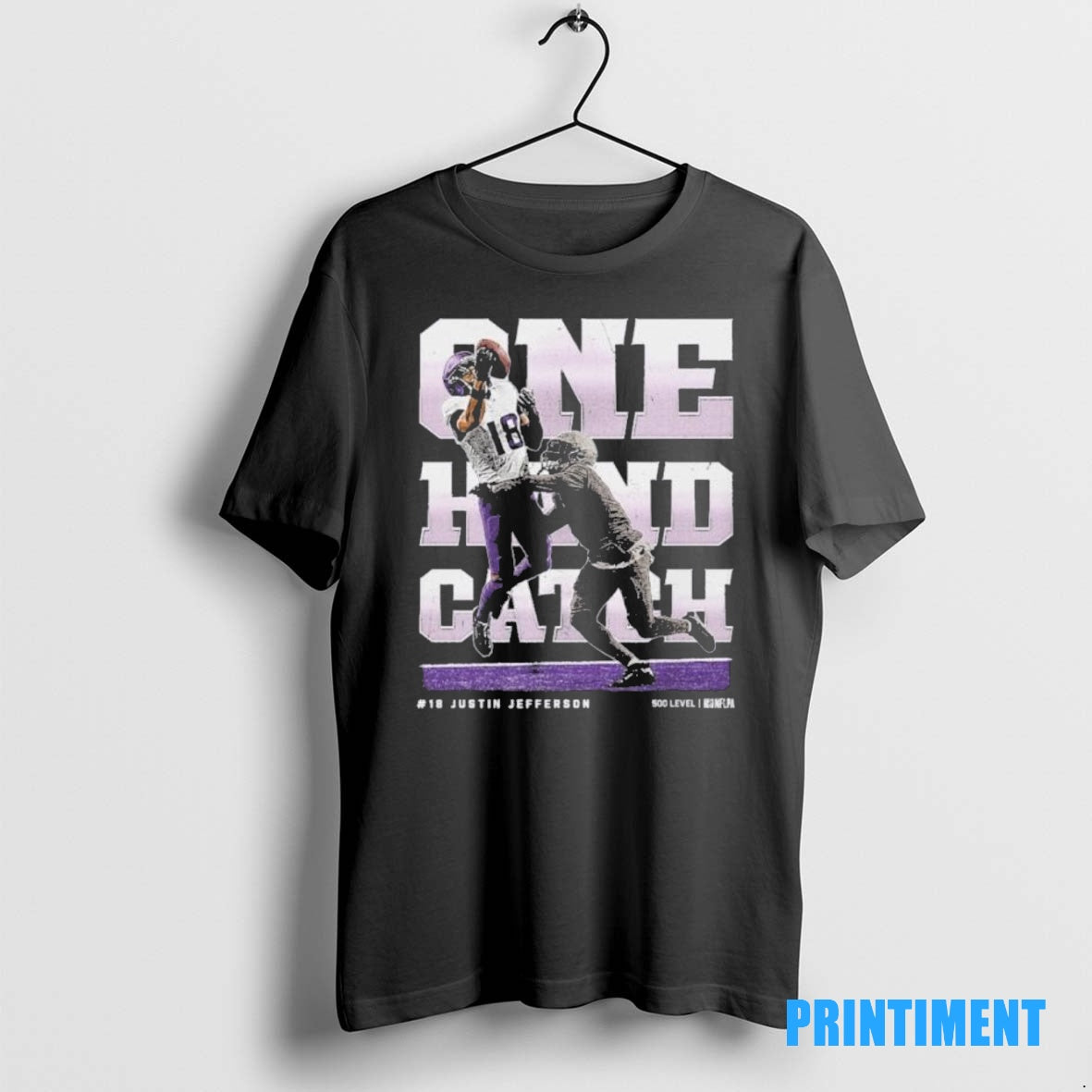 Official Justin Jefferson Minnesota Vikings One Hand Catch Tee Sweater