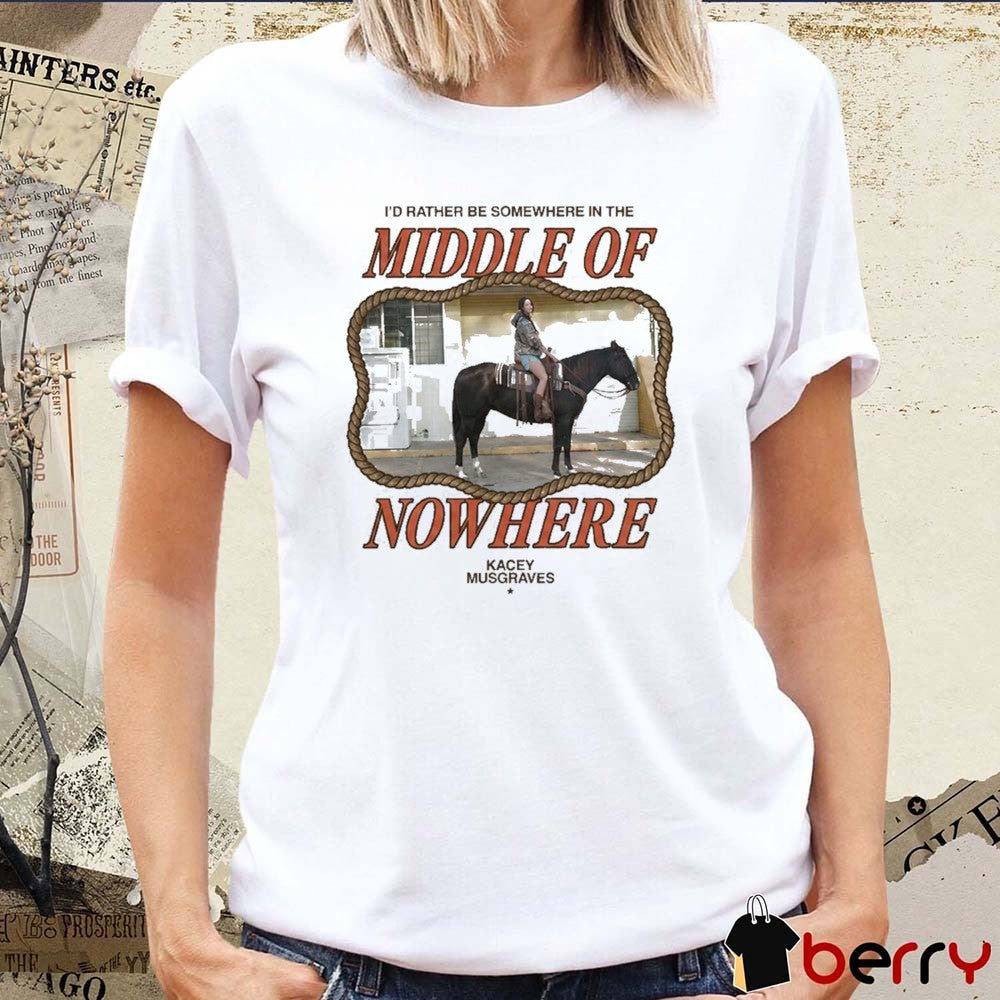 Kacey Musgraves 2026 I’d Rather Be Somewhere In The Middle Of Nowhere Tour Horse t-shirt