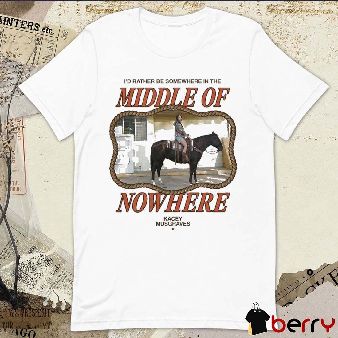 Kacey Musgraves 2026 I’d Rather Be Somewhere In The Middle Of Nowhere Tour Horse t-shirt