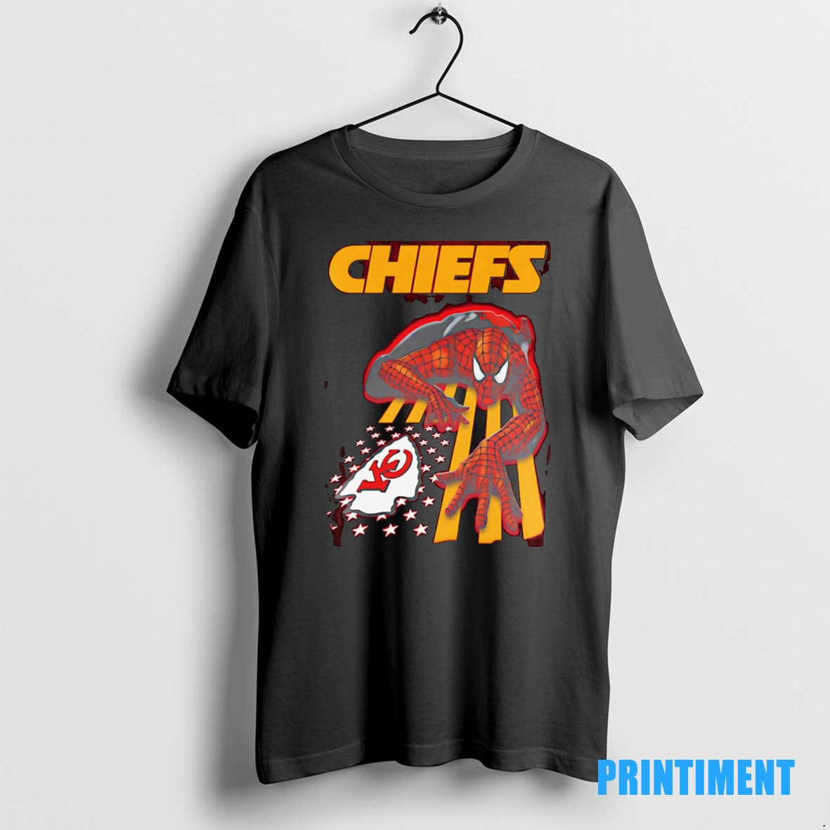 Official Kansas City Chiefs Spiderman America Flag Tee Sweater