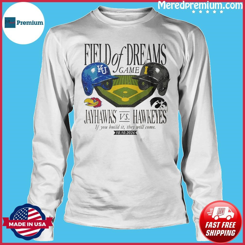 Kansas Jayhawks Fields of Dreams Baseball Matchup vs Iowa Hawkeyes Shirt
