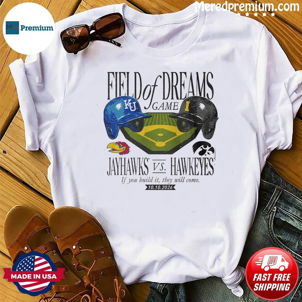 Kansas Jayhawks Fields of Dreams Baseball Matchup vs Iowa Hawkeyes Shirt