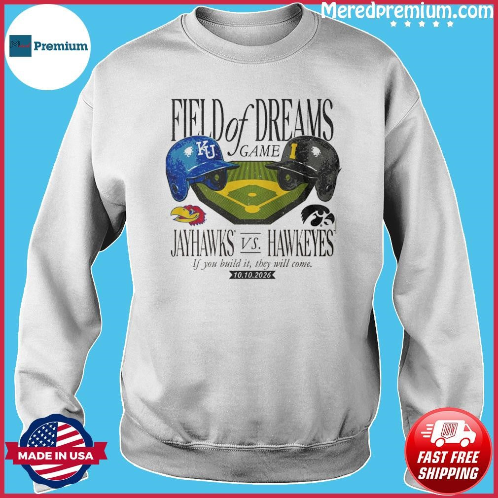 Kansas Jayhawks Fields of Dreams Baseball Matchup vs Iowa Hawkeyes Shirt
