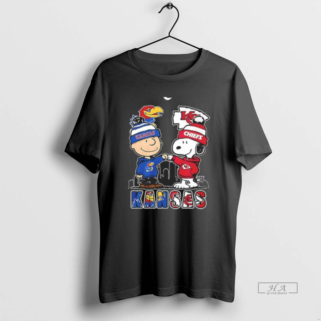 Official Kansas Jayhawks Kansas City Chiefs Peanuts Christmas 2025