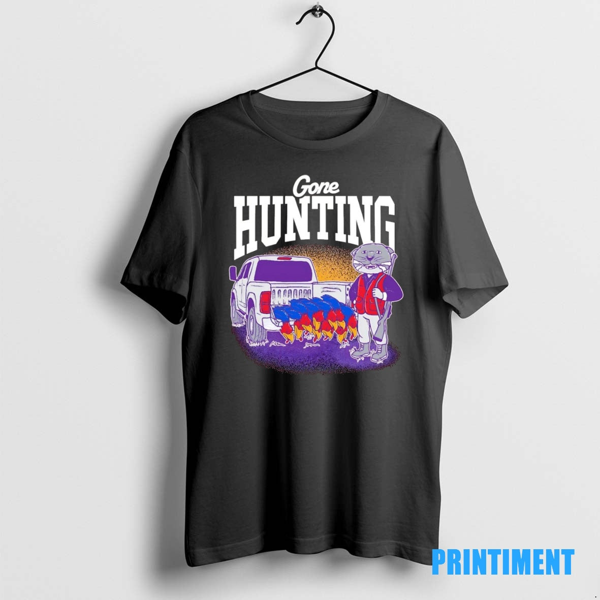 Official Kansas State Wildcats Gone Hunting Tee Sweater