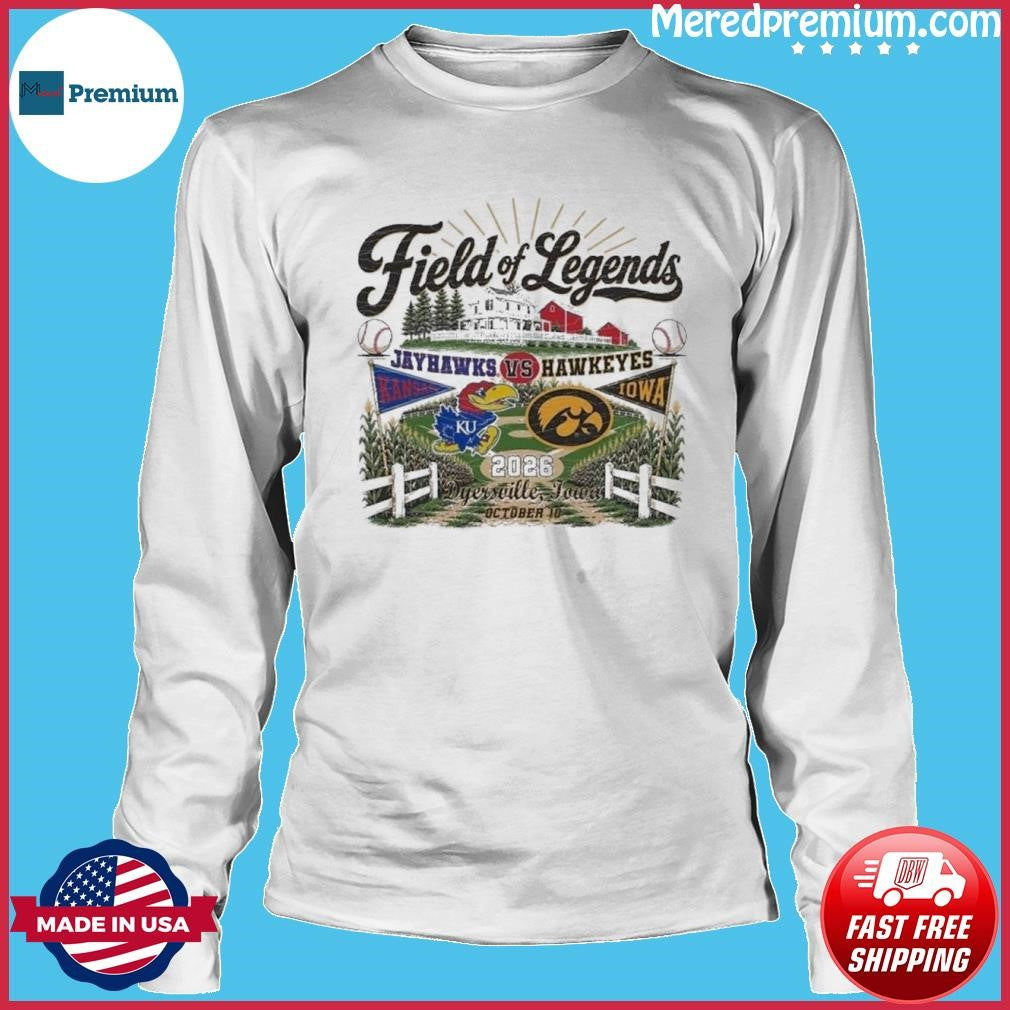 Kansas vs Iowa Baseball T-shirt – Field of Legends Dreams Game 2026