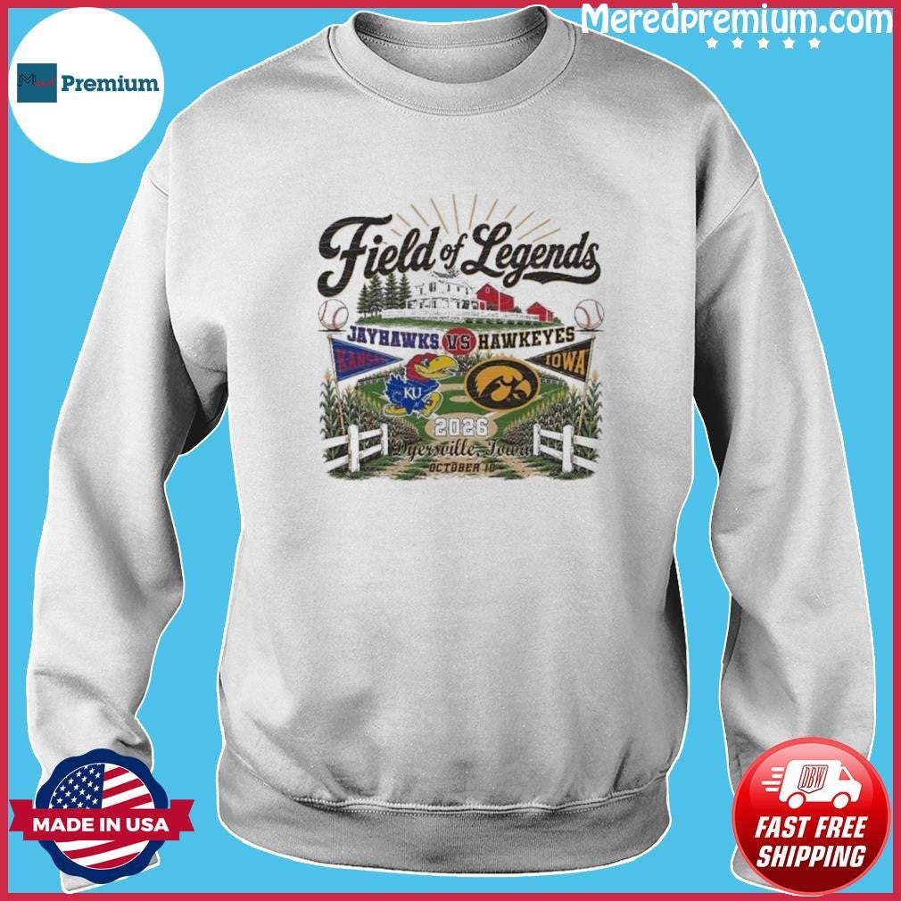 Kansas vs Iowa Baseball T-shirt – Field of Legends Dreams Game 2026