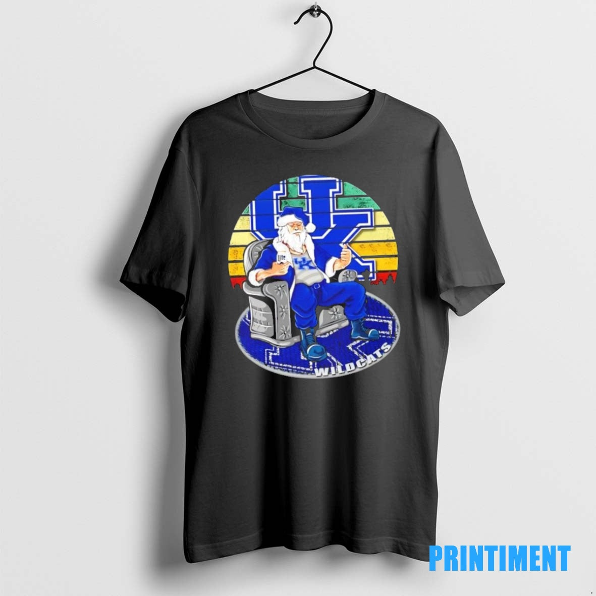 Official Kentucky Wildcats X Santa Claus Christmas Vintage Tee Sweater