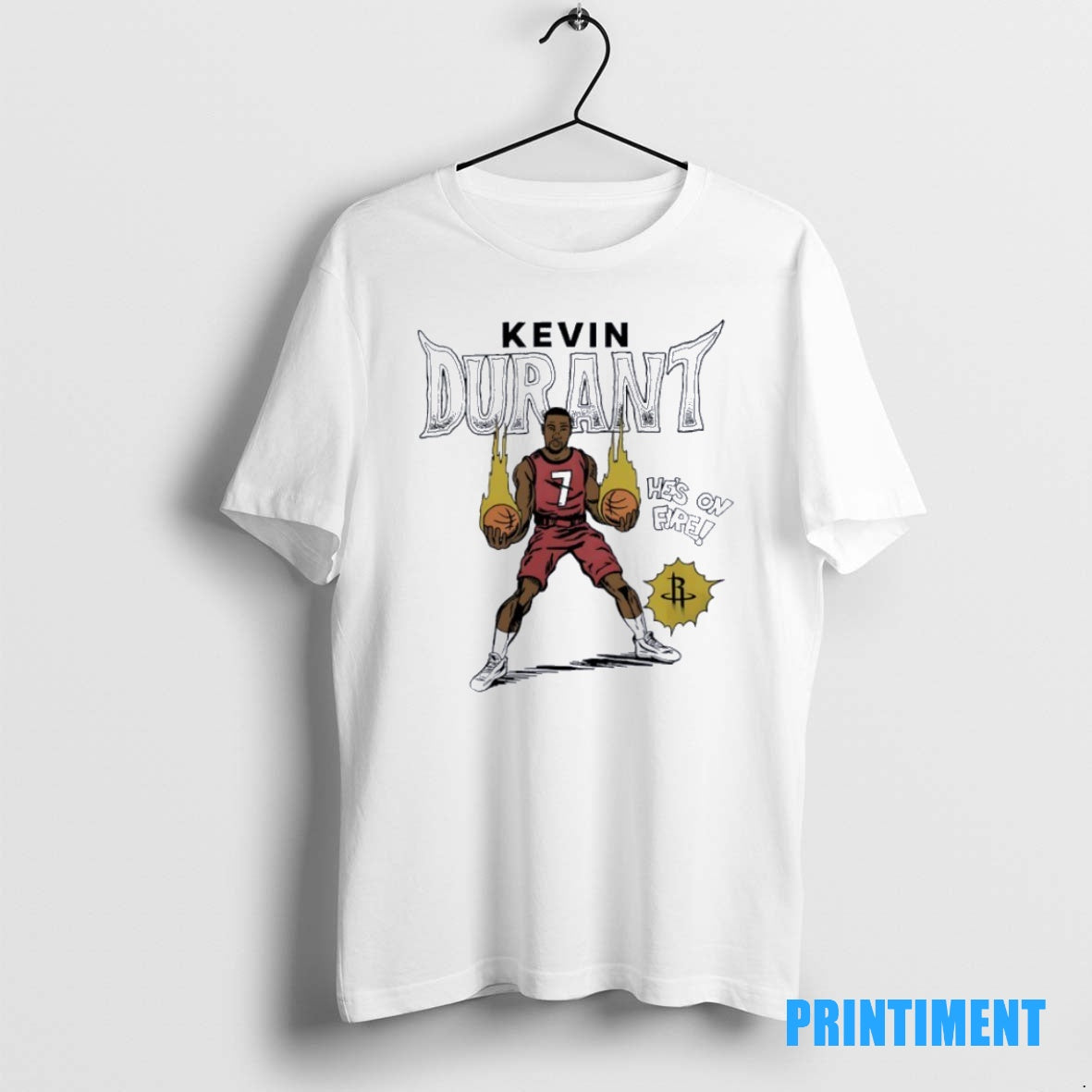 Official Kevin Durant Houston Cockets Basketball Comic Tee Sweater