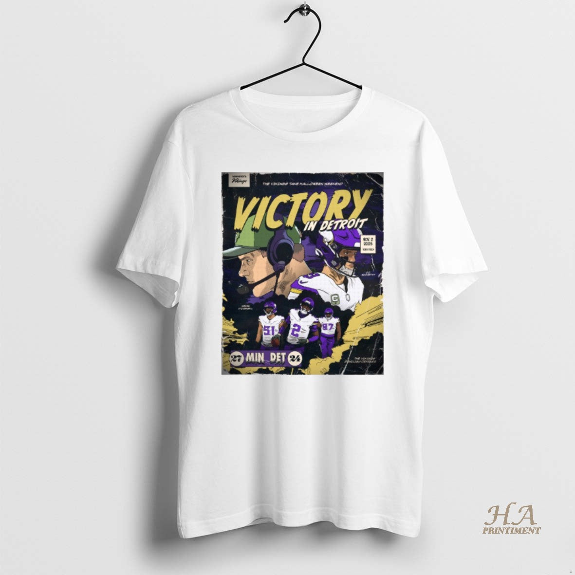 Official Kevin Oconnell Minnesota Vikings Vs Detroit Lions Victory In Detroit November 2 2025 Ford