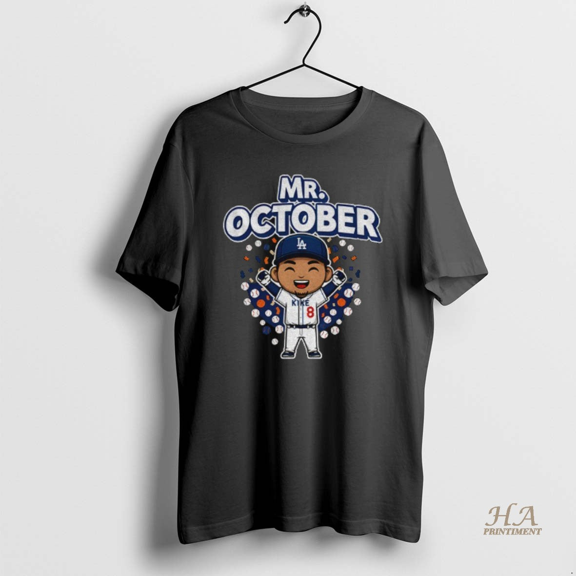 Official Kike Hernandez Los Angeles Mr October Cartoon