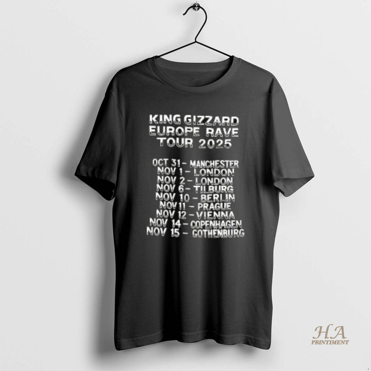 Official King Gizzard Europe Rave Tour 2025 Ceramic Ceramic And Classic Dad Cap
