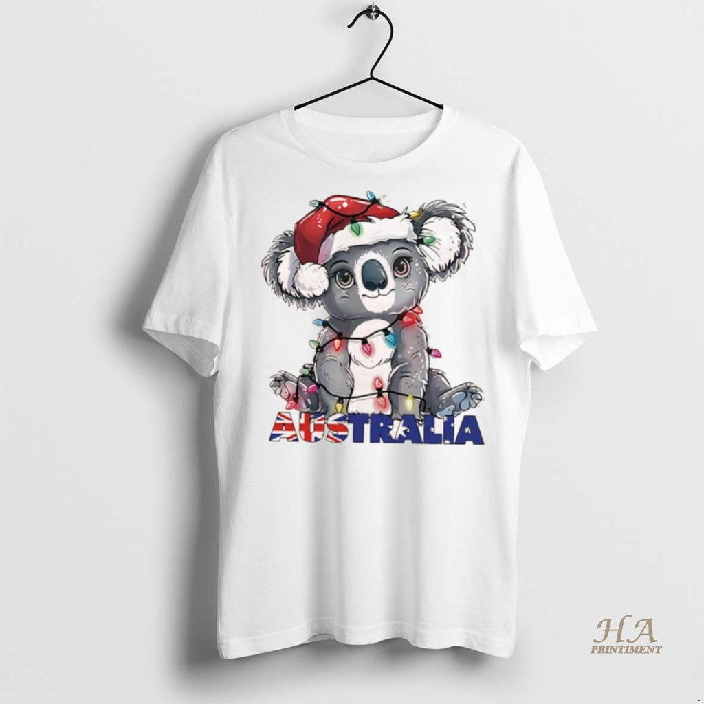 Official Koala Santa Hat Merry Chrismas Australias Shirt