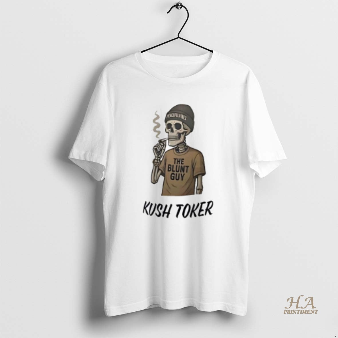Official Kush Toker The Blunt Guy Skeleton Smoking