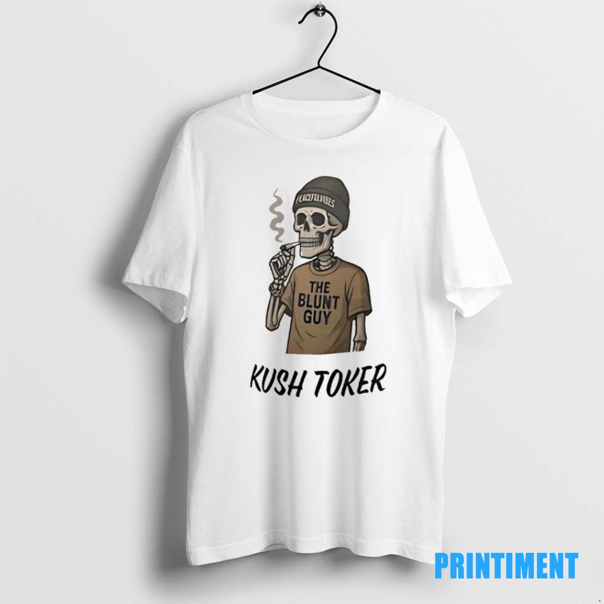 Official Kush Toker The Blunt Guy Skeleton Smoking Tee Sweater