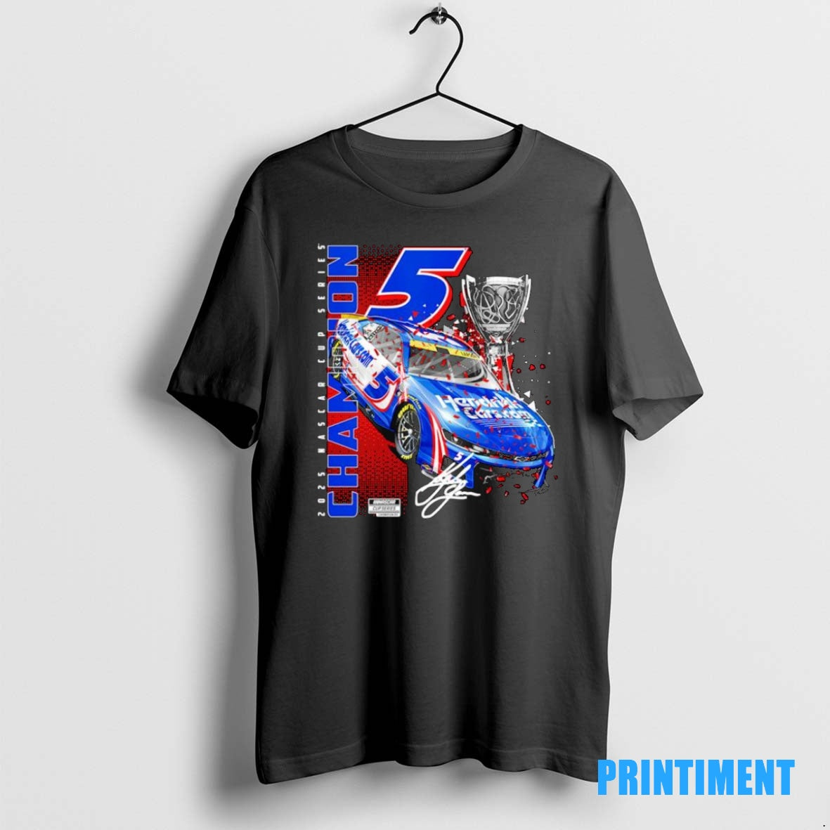 Official Kyle Larson Hendrick Motorsports Team Collection 2025 Nascar Cup Series Champion Car Ornaments Tee