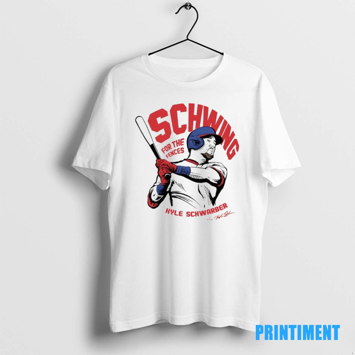 Official Kyle Schwarber Philadelphia Baseball Schwing For The Fences Signature Moment Tee Sweater