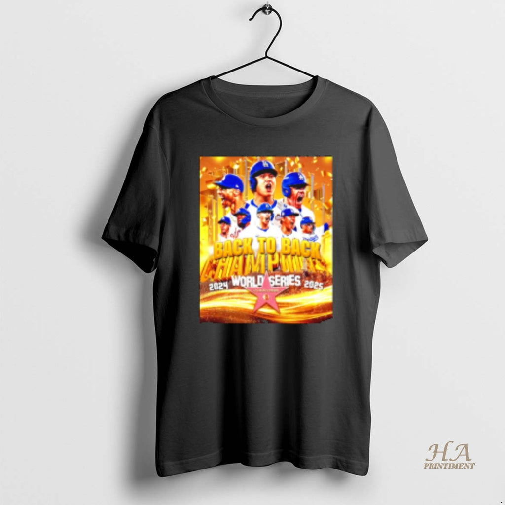 Official La Dodgers 2024 2025 Back To Back World Series Champions