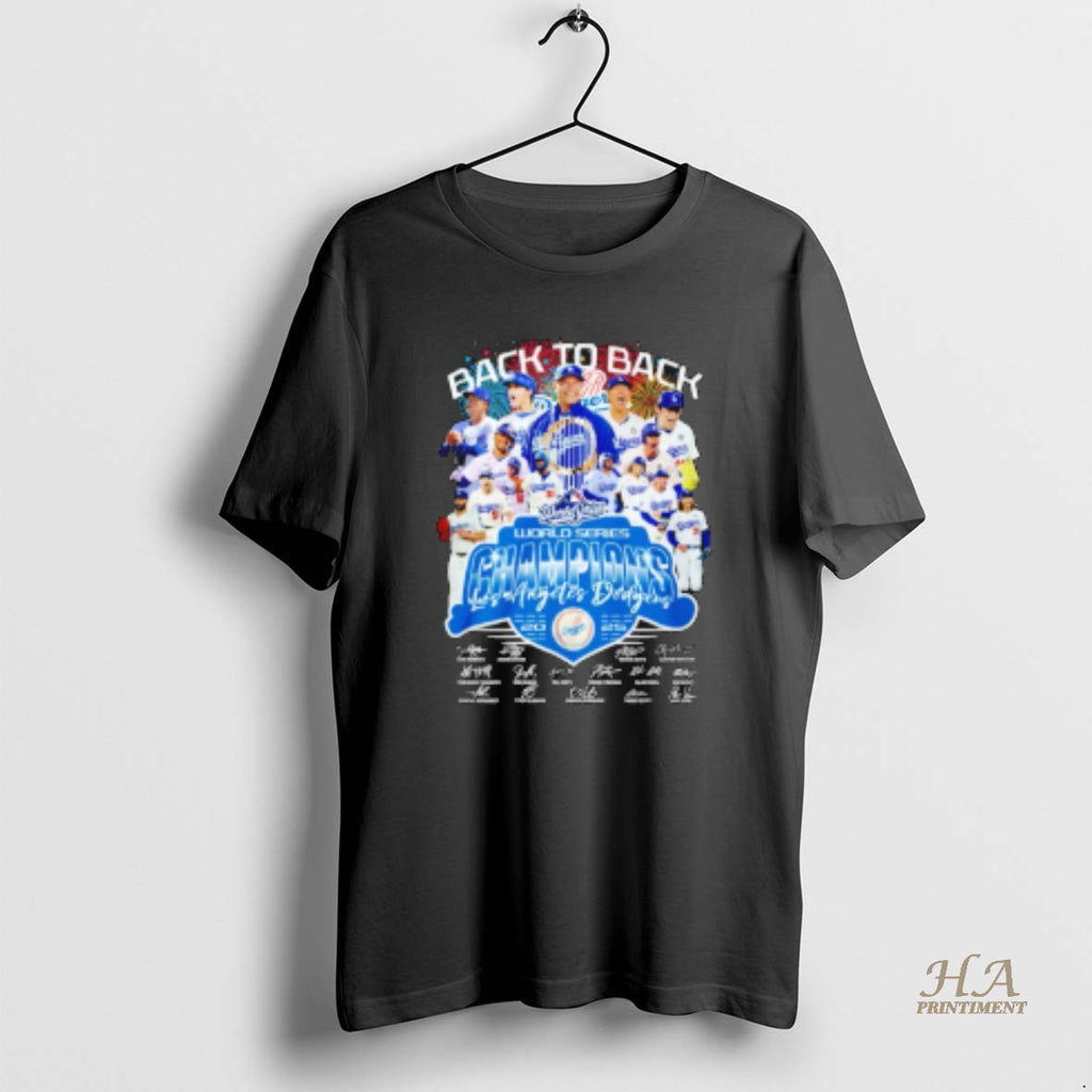 Official La Dodgers 2025 World Series Champions Back 2 Back Signatures
